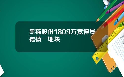 黑猫股份1809万竞得景德镇一地块