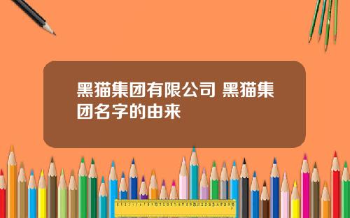 黑猫集团有限公司 黑猫集团名字的由来