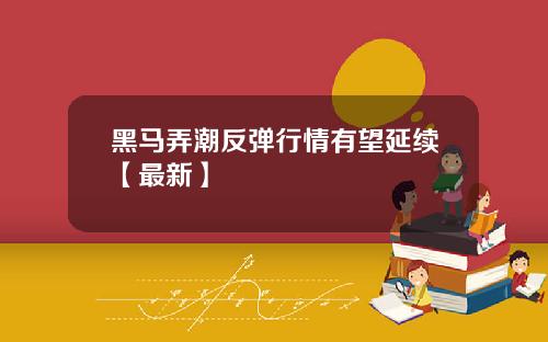 黑马弄潮反弹行情有望延续【最新】
