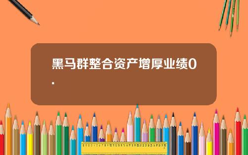 黑马群整合资产增厚业绩0.