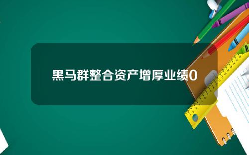 黑马群整合资产增厚业绩0