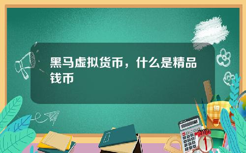 黑马虚拟货币，什么是精品钱币