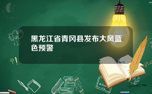 黑龙江省青冈县发布大风蓝色预警