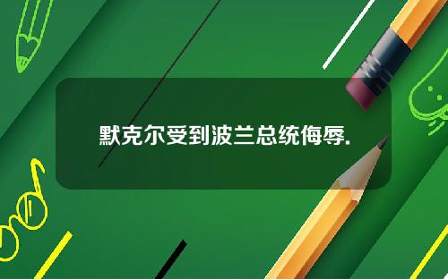 默克尔受到波兰总统侮辱.