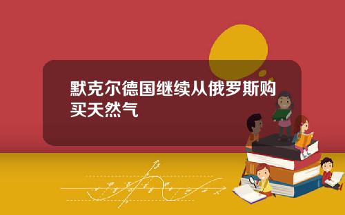 默克尔德国继续从俄罗斯购买天然气