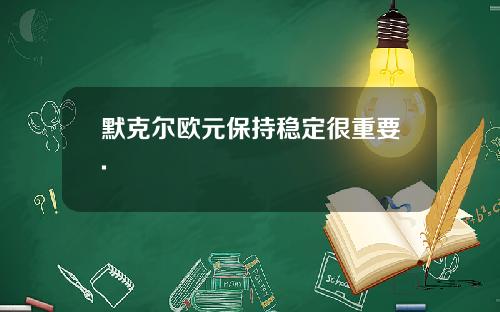 默克尔欧元保持稳定很重要.