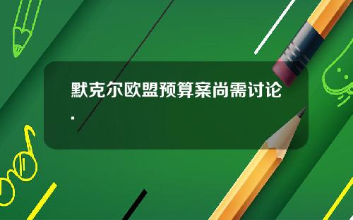 默克尔欧盟预算案尚需讨论.