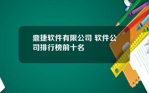 鼎捷软件有限公司 软件公司排行榜前十名