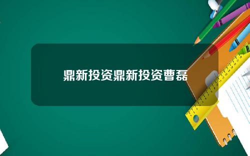 鼎新投资鼎新投资曹磊