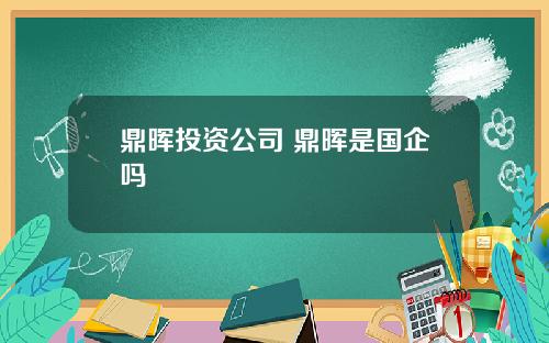 鼎晖投资公司 鼎晖是国企吗