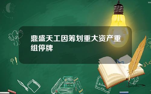 鼎盛天工因筹划重大资产重组停牌