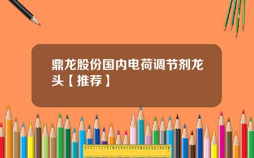 鼎龙股份国内电荷调节剂龙头【推荐】