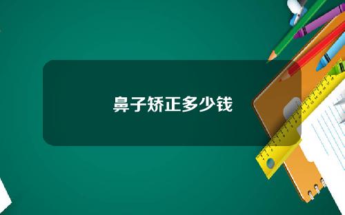 鼻子矫正多少钱