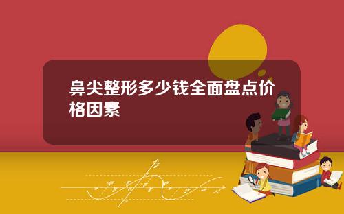 鼻尖整形多少钱全面盘点价格因素