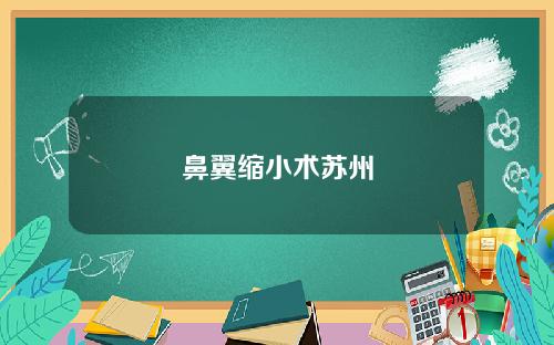 鼻翼缩小术苏州