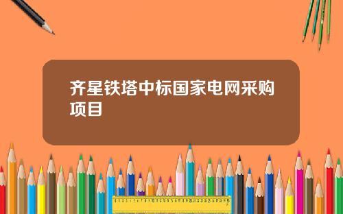 齐星铁塔中标国家电网采购项目