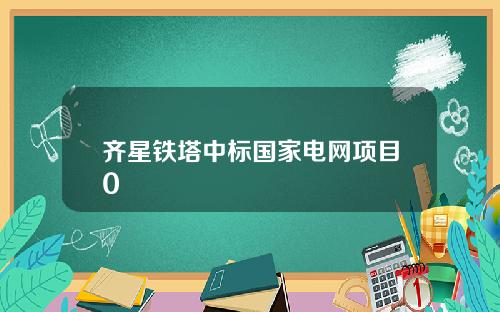 齐星铁塔中标国家电网项目0