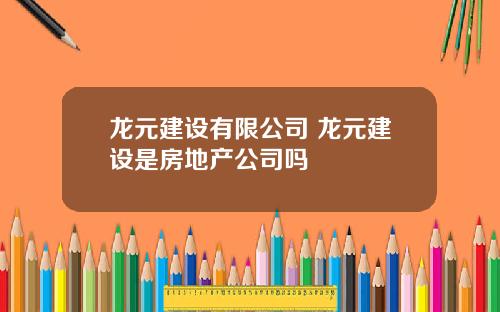 龙元建设有限公司 龙元建设是房地产公司吗