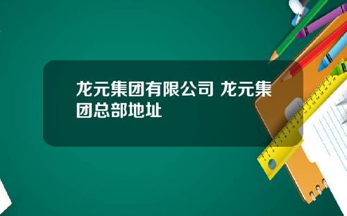 龙元集团有限公司 龙元集团总部地址