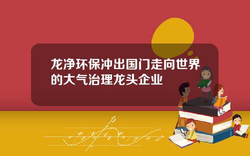龙净环保冲出国门走向世界的大气治理龙头企业