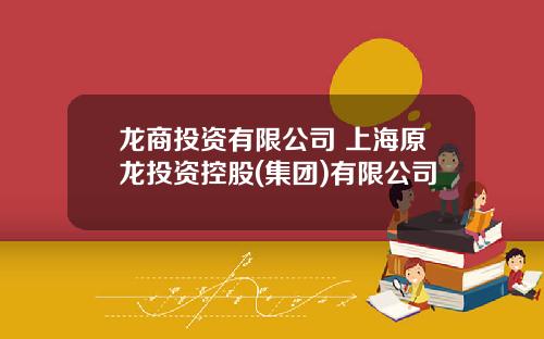 龙商投资有限公司 上海原龙投资控股(集团)有限公司