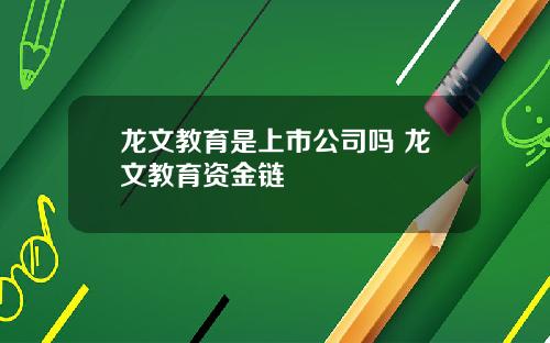 龙文教育是上市公司吗 龙文教育资金链