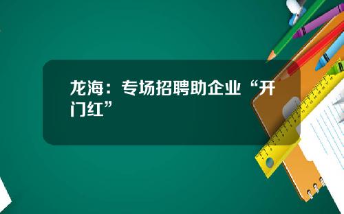 龙海：专场招聘助企业“开门红”