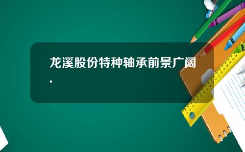 龙溪股份特种轴承前景广阔.