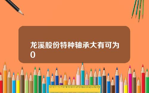 龙溪股份特种轴承大有可为0