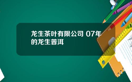 龙生茶叶有限公司 07年的龙生普洱