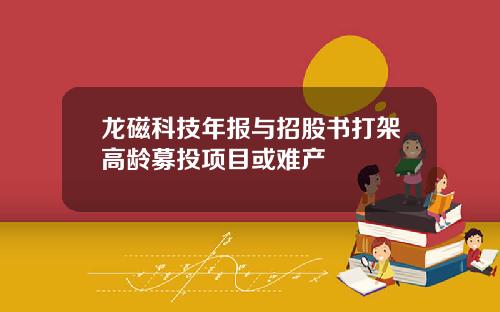 龙磁科技年报与招股书打架高龄募投项目或难产