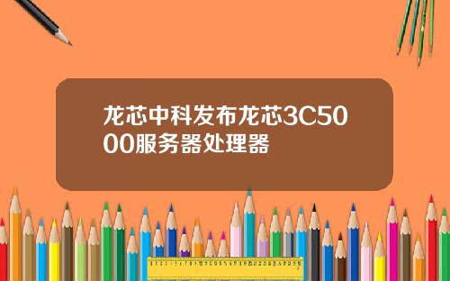 龙芯中科发布龙芯3C5000服务器处理器