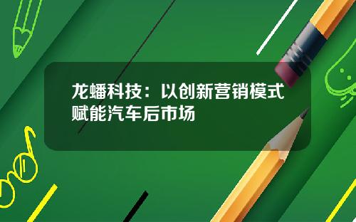 龙蟠科技：以创新营销模式赋能汽车后市场 
