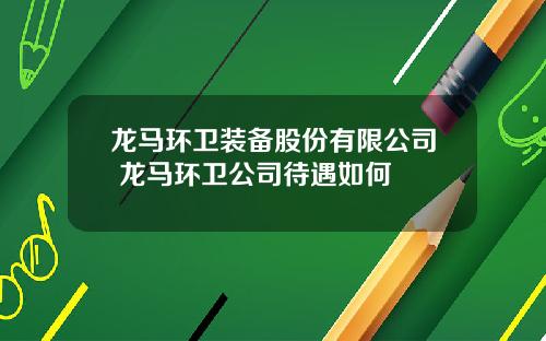 龙马环卫装备股份有限公司 龙马环卫公司待遇如何