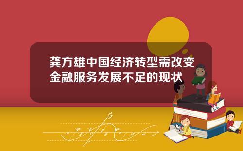 龚方雄中国经济转型需改变金融服务发展不足的现状