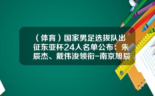 （体育）国家男足选拔队出征东亚杯24人名单公布：朱辰杰、戴伟浚领衔-南京旭辰实业有限公司
