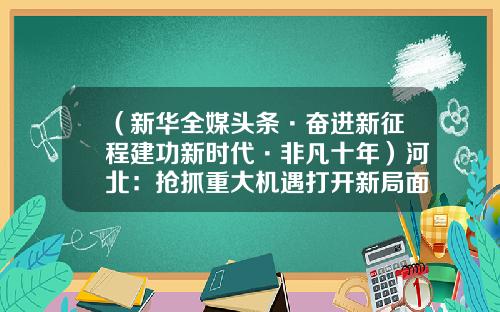 （新华全媒头条·奋进新征程建功新时代·非凡十年）河北：抢抓重大机遇打开新局面-焦炭一手多少吨