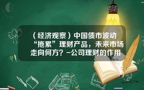 （经济观察）中国债市波动“拖累”理财产品，未来市场走向何方？-公司理财的作用