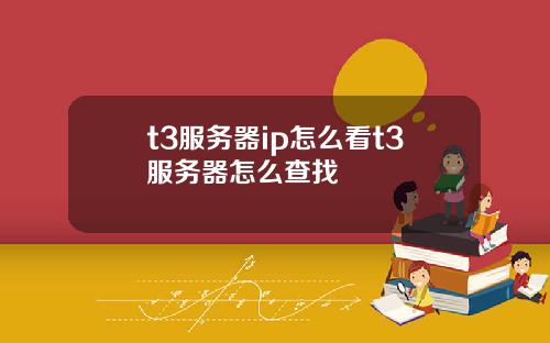 t3服务器ip怎么看t3服务器怎么查找
