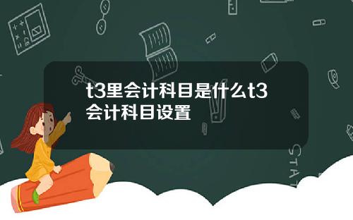 t3里会计科目是什么t3会计科目设置