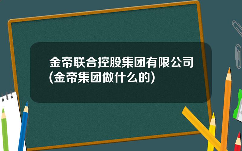 金帝联合控股集团有限公司(金帝集团做什么的)