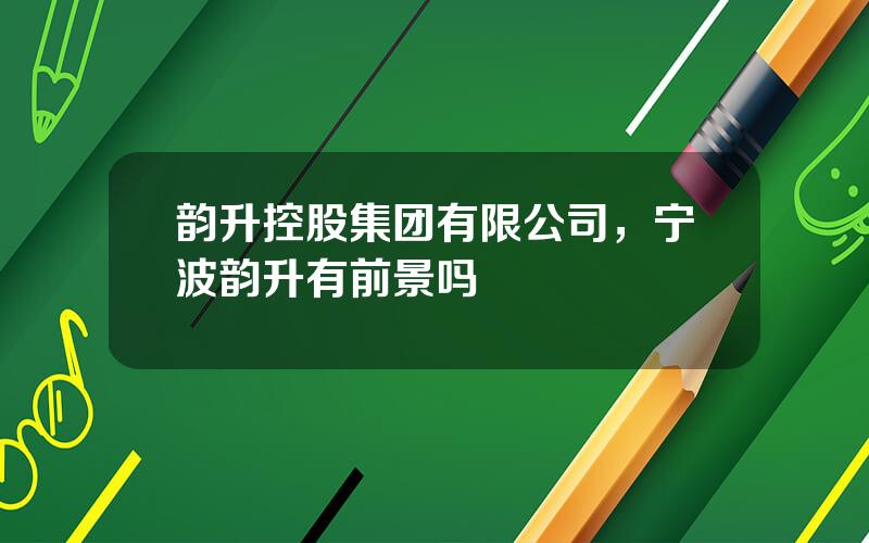 韵升控股集团有限公司，宁波韵升有前景吗