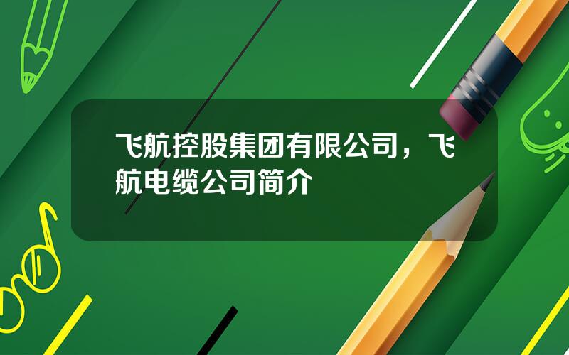 飞航控股集团有限公司，飞航电缆公司简介