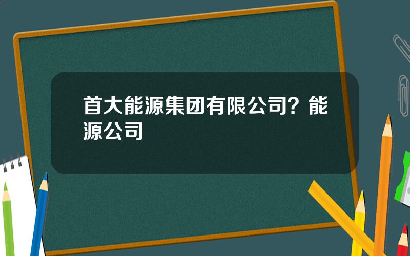 首大能源集团有限公司？能源公司