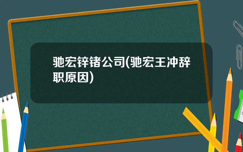 驰宏锌锗公司(驰宏王冲辞职原因)