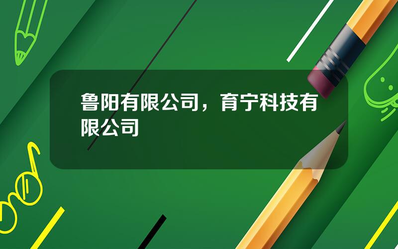鲁阳有限公司，育宁科技有限公司