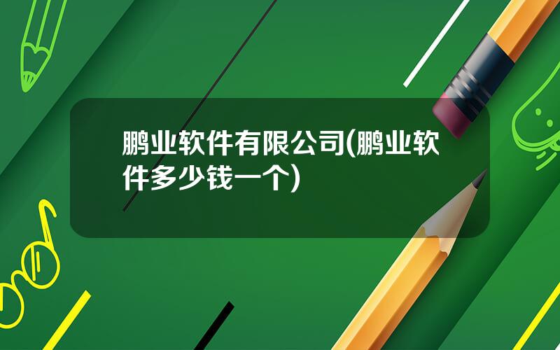 鹏业软件有限公司(鹏业软件多少钱一个)
