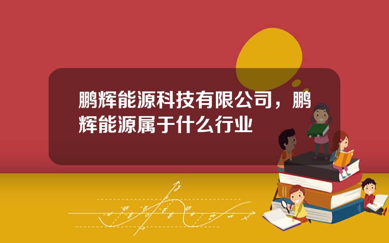 鹏辉能源科技有限公司，鹏辉能源属于什么行业