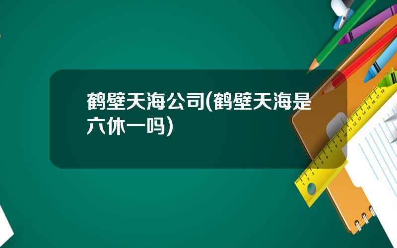 鹤壁天海公司(鹤壁天海是六休一吗)