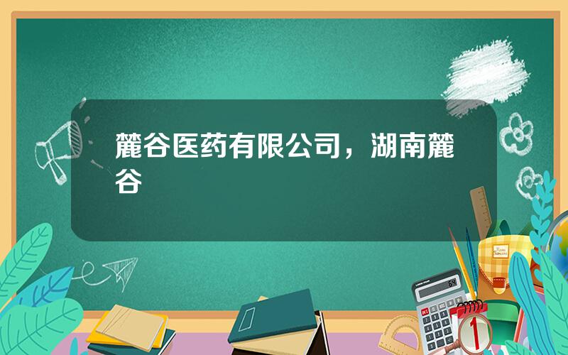 麓谷医药有限公司，湖南麓谷
